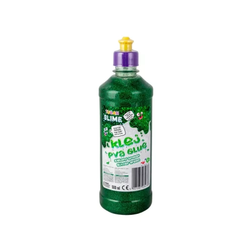 Klej PVA 500 ml brokatowy zielony