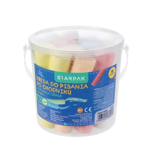 Kreda Chodnikowa 6 kolorów W Wiaderku 15szt Starpak 559666