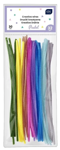 Druciki kreatywne 30cm pastel 32szt