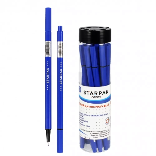 Cienkopis OkrĄgŁy 0.4 Granatowy W Tubie Starpak 493900