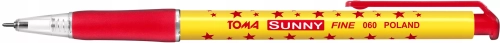 Długopis automatyczny czerwony Toma