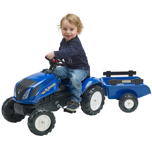 FALK Traktor na Pedały New Holland z Przyczepą i Otwieraną Maską 2-5 lat