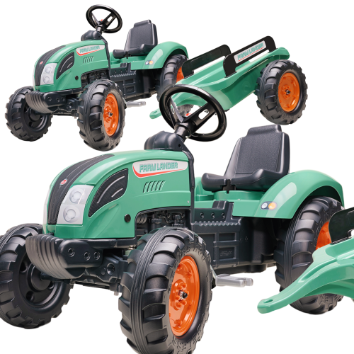 FALK Traktor Lander Zielony na Pedały z Przyczepką od 3-7 Lat
