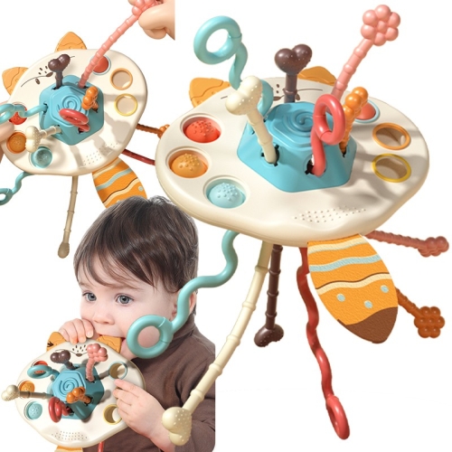 WOOPIE BABY Zabawka Sensoryczna Montessori Gryzak Grzechotka Wielofunkcyjny Lis