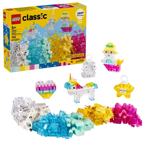LEGO Classic Magiczny zestaw z przezroczystymi klockami 11040