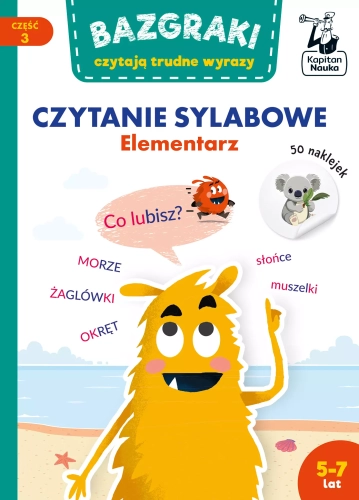Bazgraki czytają trudne wyrazy. Czytanie sylabowe. Elementarz