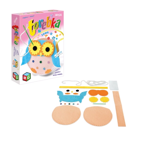 Moja torebka. Torebka filcowa sowa, 22 elementy