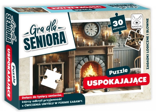 Puzzle 30 elementów. Gra dla seniora. Uspokajające