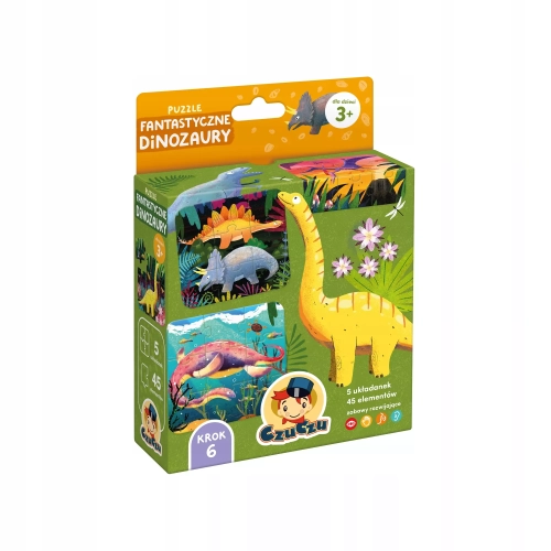 CzuCzu Puzzle Fantastyczna dinozaury 3+ - 9 układanek