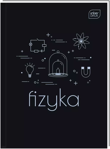 Brulion tematyczny FIZYKA A5 80k zeszyt TWARDA OKŁADKA ze ściągą