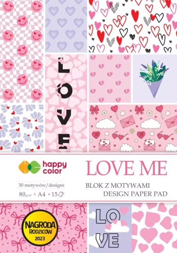 Blok Love Me A4 80g Happy Color