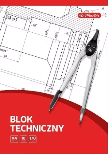 Blok techniczny A4 10 kartek białych