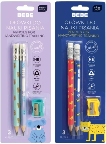 Ołówek Do Nauki Pis Hb z Gum 2szt Temper Int B/c