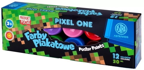 Farby plakatowe Pixel One, 12 kolorów 20 ml