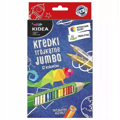 Kredki trójkątne grube 12 kolorów