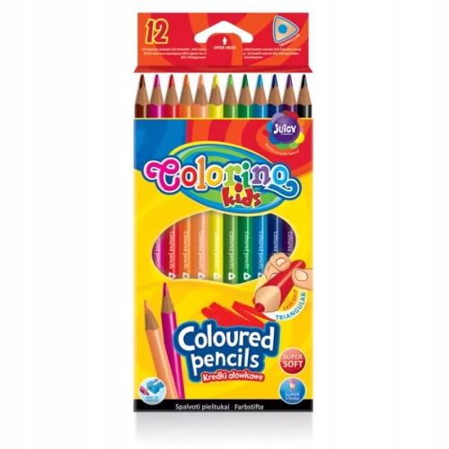 Kredki ołówkowe Colorino, trójkątne. Kids (12 sztuk)