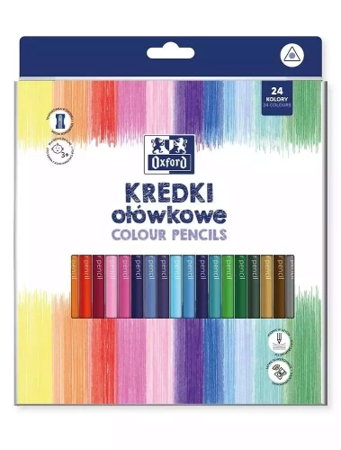 Kredki ołówkowe 24kol/180 Troj Regular Oxf Temp Wb