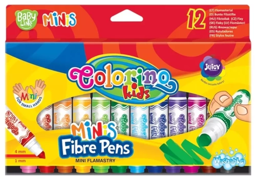 Colorino Kids. Flamastry mini, 12 kolorów
