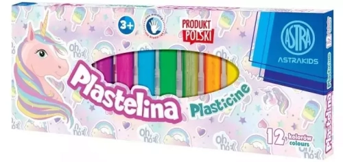 Plastelina jednorożec, 12 kolorów