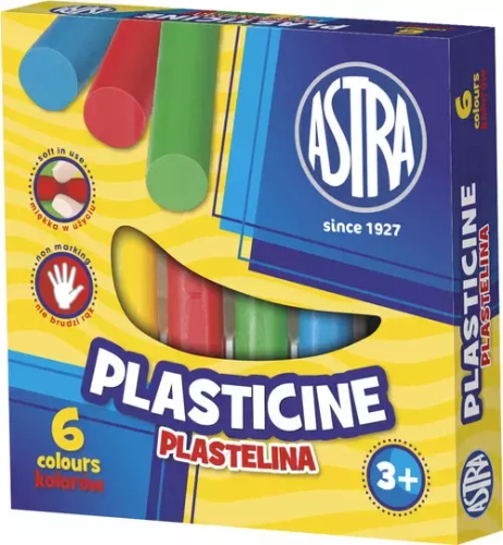 Plastelina, 6 kolorów