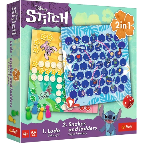 Gra klasyczna Lilo & Stitch. Chińczyk / Węże i drabiny