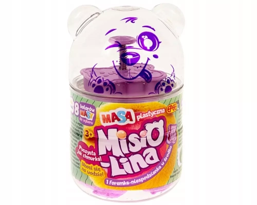 Misiolina Masa plastyczna różowa 60g + 1 foremka