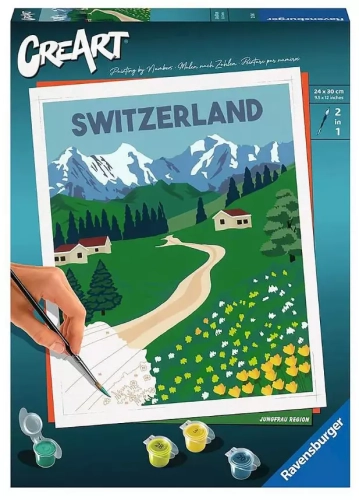 CreArt. Malowanie po numerach. Seria C. Szwajcaria krajobraz
