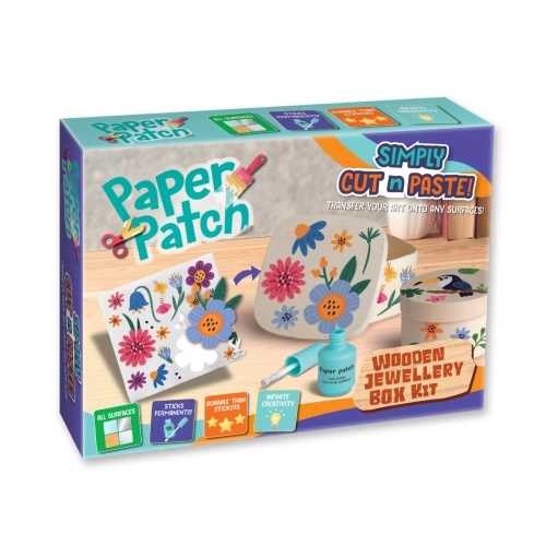 Zestaw kreatywny decoupage DIY Strigo Paper Patch Drewniana szkatułka