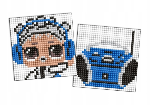 Zestaw 5D Diamentowa mozaika na magnesie Kids Diamond 9x9cm IDEYKA, 2 szt