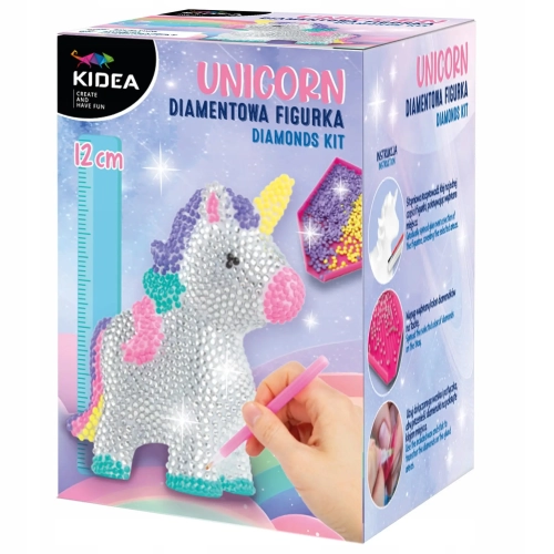 DIAMENTOWA FIGURKA DIY UNICORN JEDNOROŻEC 3D KIDEA KORALIKI