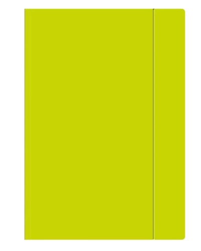Teczka z gumką A4+ Fluo limonkowa