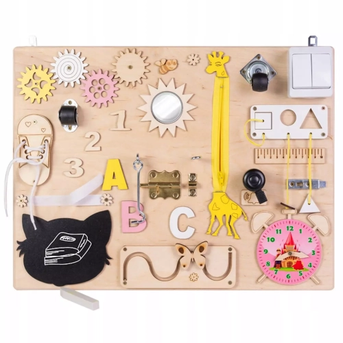 TABLICA MANIPULACYJNA SENSORYCZNA MONTESSORI 17W1