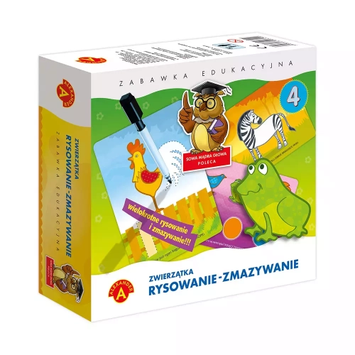 Sowa Mądra Głowa. Zwierzątka. Rysowanie - zmazywanie, część 4