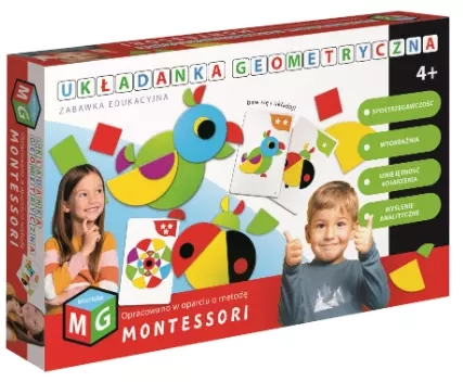 Montessori. Układanka edukacyjna. Papuga