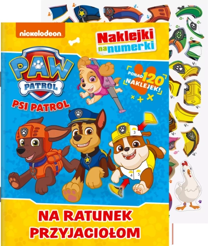 Psi Patrol. Naklejki na numerki. Na ratunek przyjaciołom!