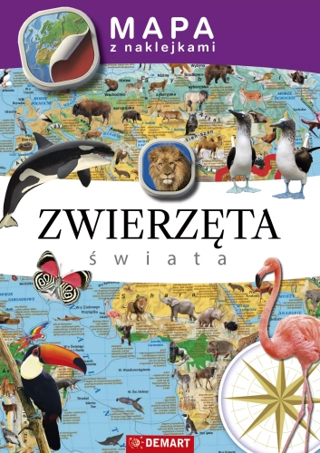 Mapy z naklejkami. Zwierzęta świata