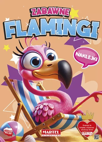 zabawne flamingi z naklejkami