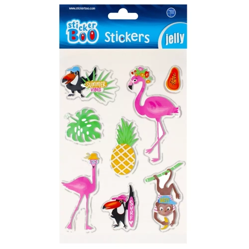 Naklejki 15x20 cm Żelowe Flamingi Sticker Boo 493724