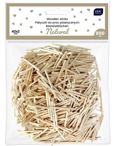 Patyczki do prac plastycznych 42x2mm 800szt