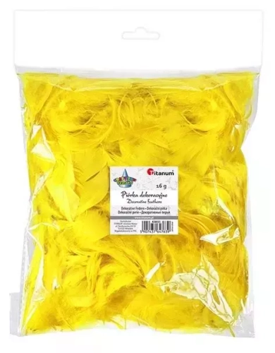 Piórka puch 16g żółte