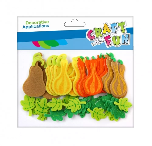 Craft with Fun Ozdoba dekoracyjna Filc Dynie samoprzylepna 48szt 12/288