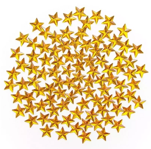 Kryształki dekoracyjne gwiazdki złote 100szt