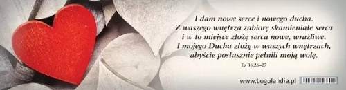 Zakładka do książki. I dam nowe serce i nowego ducha...