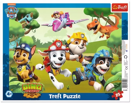 Puzzle ramkowe 25 elementów. Psi Patrol. Wyczynowe triki piesków