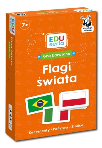 Kapitan Nauka. EDUseria. Flagi świata