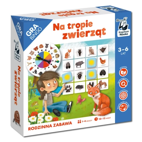 Na tropie zwierząt. Gra bingo
