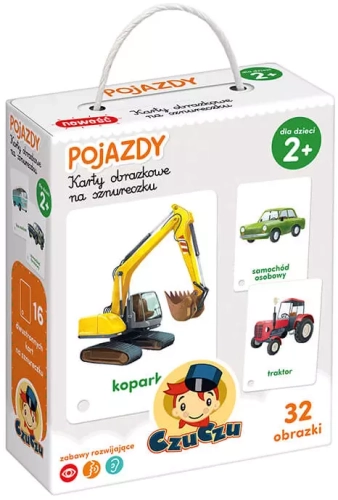CzuCzu. Karty obrazkowe na sznureczku. Pojazdy