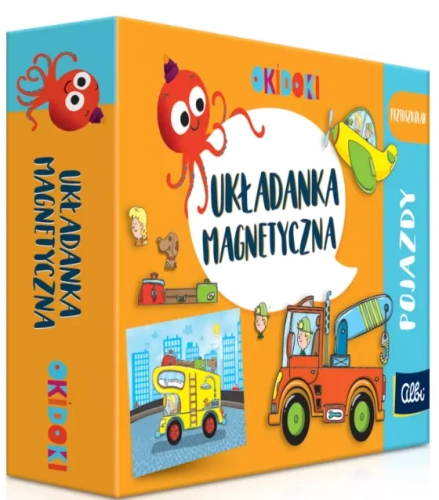 Okidoki. Układanka magnetyczna. Pojazdy