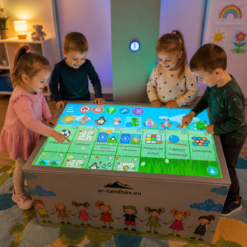 Multimedialna piaskownica rozszerzonej rzeczywistości i stół interaktywny SmartBox 2w1 3