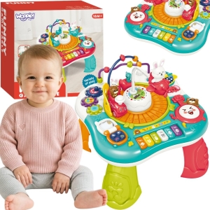 WOOPIE BABY Stolik Edukacyjny Interaktywny 2w1 Pianinko Dźwięki